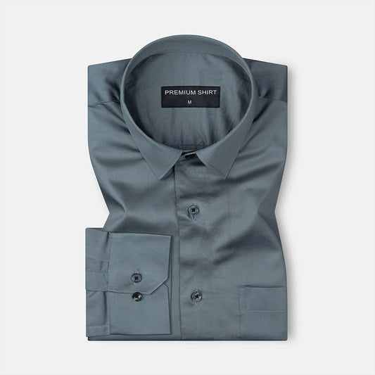 300GSM Teal Premium Satin Shirt for Men