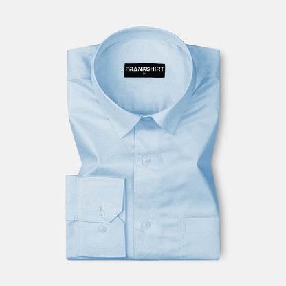 300GSM Sky Blue Premium Satin Shirt for Men