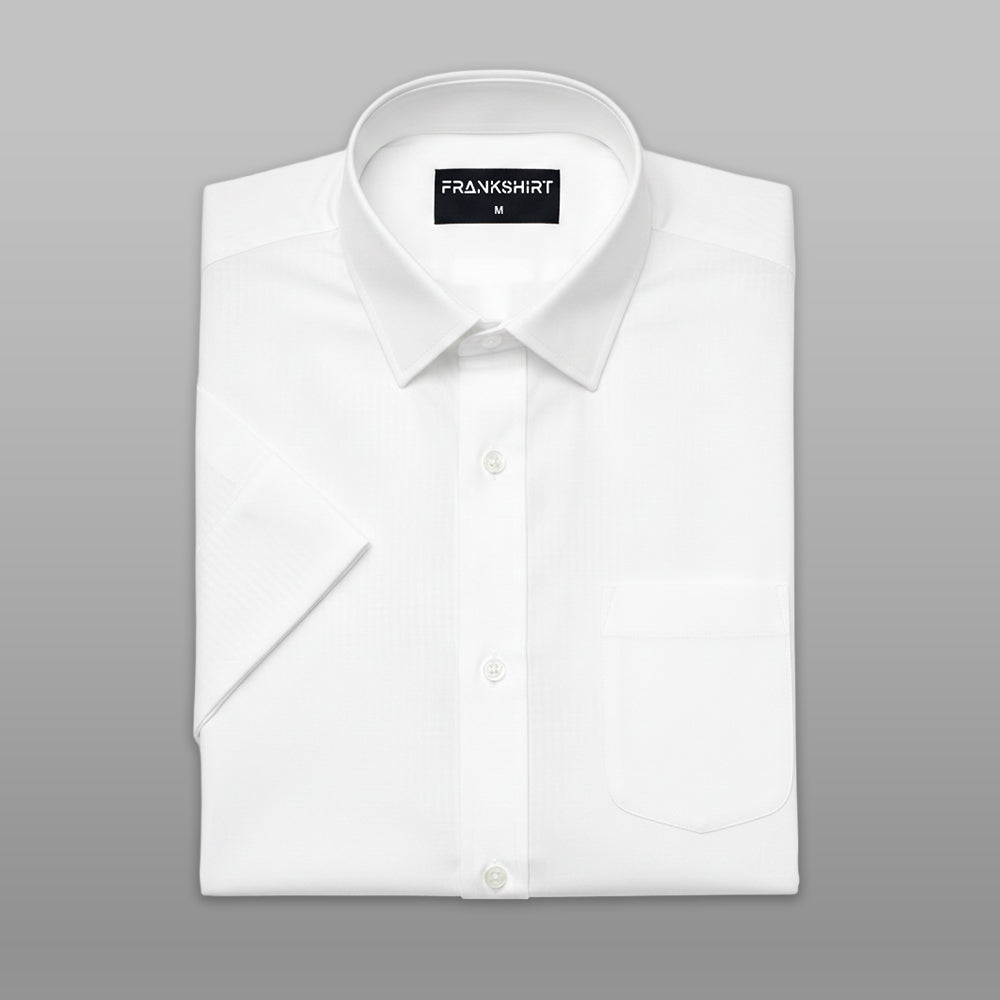 Half Sleeve Premium Cotton White Shirt for Man
