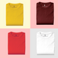 Pack of 4 Half Sleeves T-Shirts for Men 180 GSM (Mustard,Maroon,Red and White )