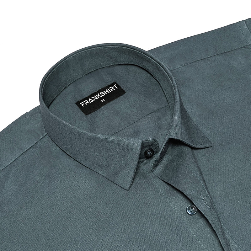 Teal Oxford Cotton Shirt For Men
