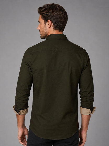 Cargo Style Bottle Green Shirt