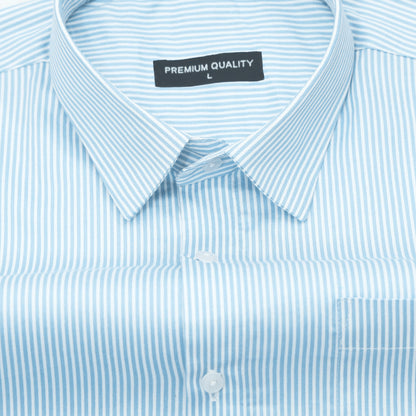 Ocean Breeze Cotton Blend Stripes Shirt for Men