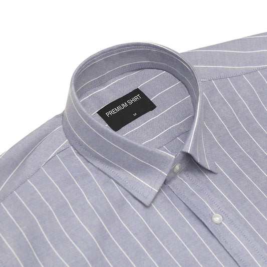 Periwinkle Pinstripe Oxford Shirt