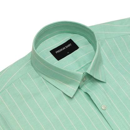 Icy Mint Pinstripe Oxford Shirt