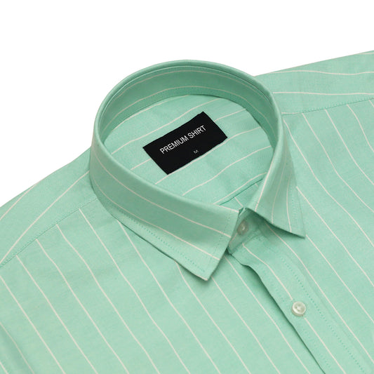 Icy Mint Pinstripe Oxford Shirt