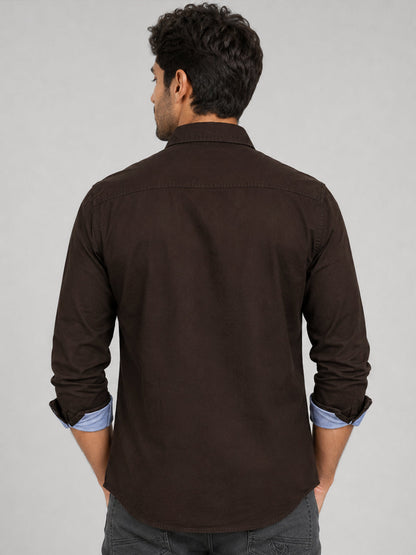 Cargo Style Dark Brown Shirt