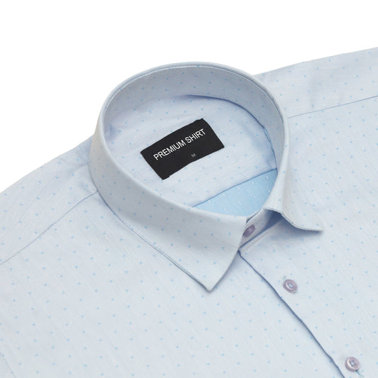 Glaciar Blue Party Wear Shirt for Men