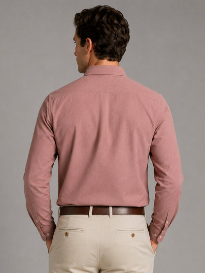 New Maroon Oxford Cotton Shirt For Men