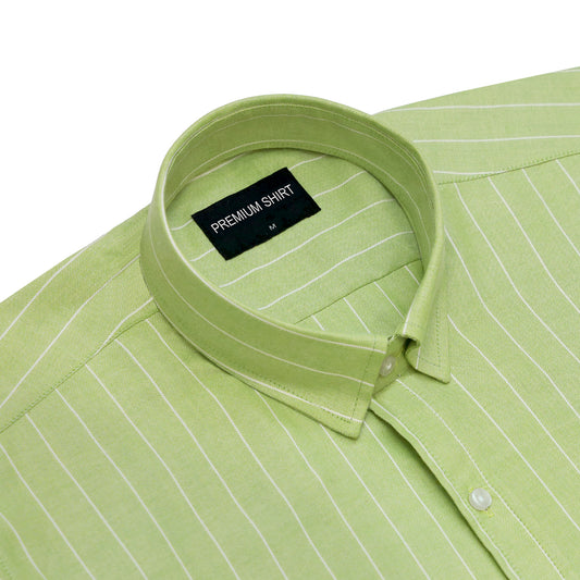 Pistachio Pinstripe Oxford Shirt