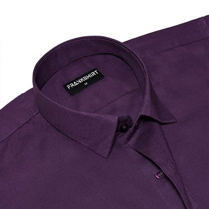 Wine Oxford Cotton Shirt For Men
