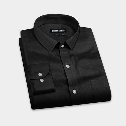 Black Linen Shirt for Man