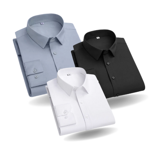 Pack of 3 Cotton Shirt for Man (Silver, Black and White)