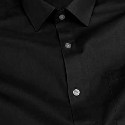 Black Linen Shirt for Man