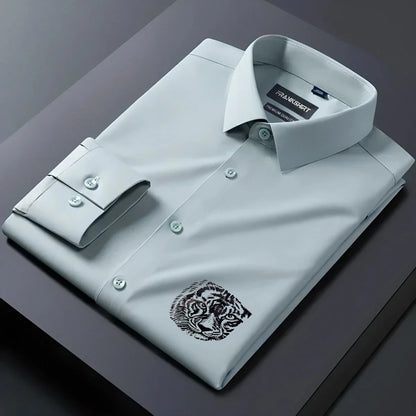 Black Tiger Designer Premium Cotton Without Pocket Solid Shirt for Man (Pista)