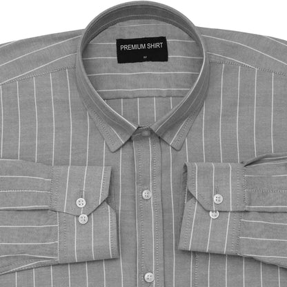 Ash Grey Pinstripe Oxford Shirt