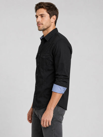 Cargo Style Black Shirt