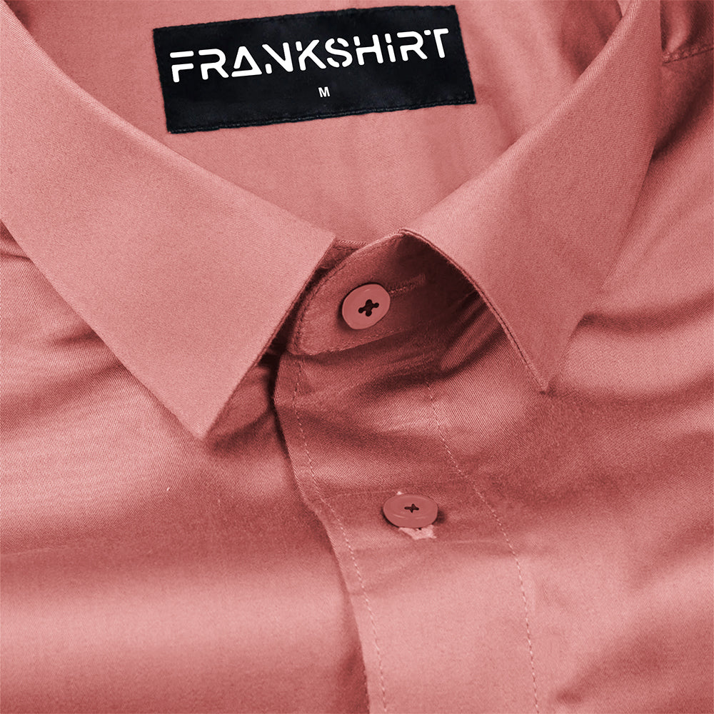 300GSM Peach Premium Satin Shirt for Men