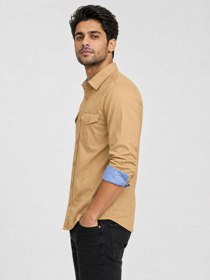 Cargo Style Cream Shirt