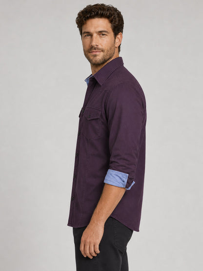 Pack Of 2 Cargo Style White & Wine Shirt