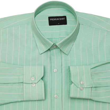 Icy Mint Pinstripe Oxford Shirt
