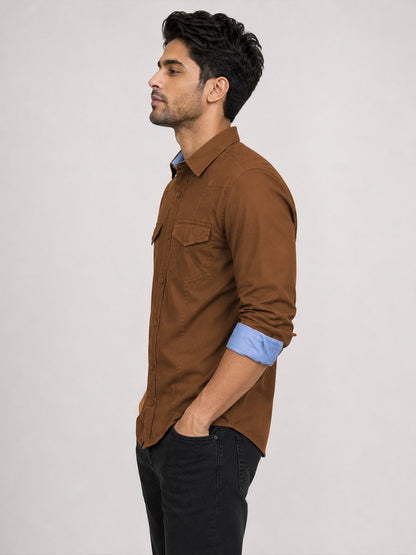 Cargo Style Dutsy Brown Shirt