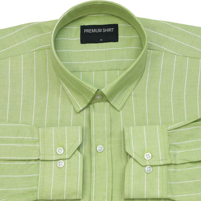 Pistachio Pinstripe Oxford Shirt
