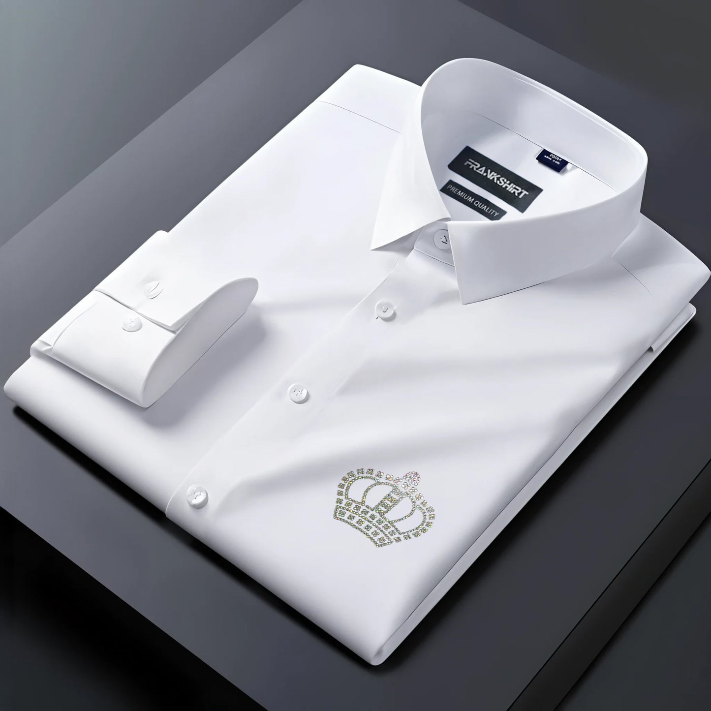 Crown Designer Premium Cotton Without Pocket Solid Shirt for Man