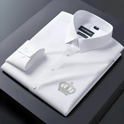 Crown Designer Premium Cotton Without Pocket Solid Shirt for Man