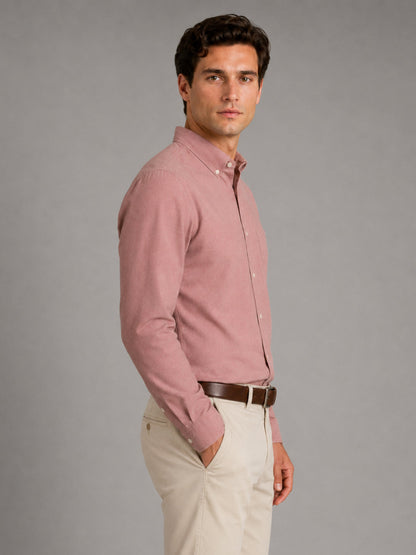New Maroon Oxford Cotton Shirt For Men
