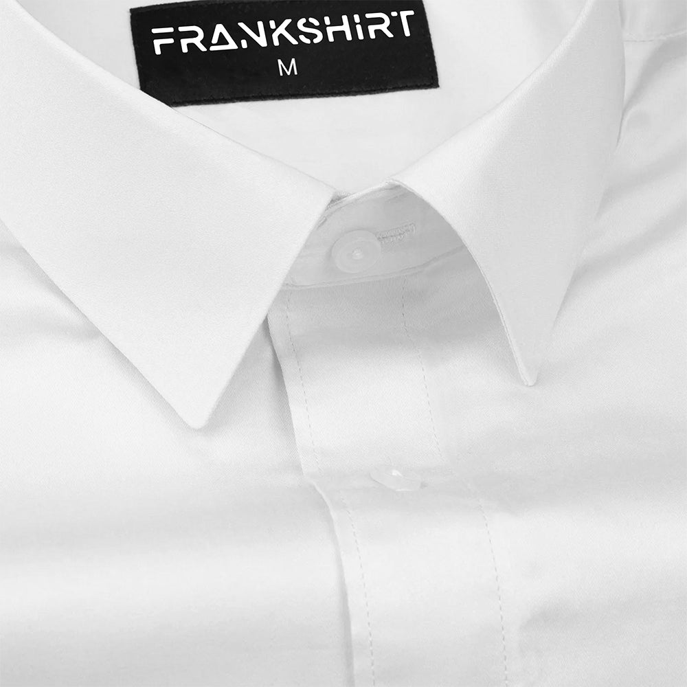 300GSM Premium Satin Shirt Combo for Men (White & Pista)