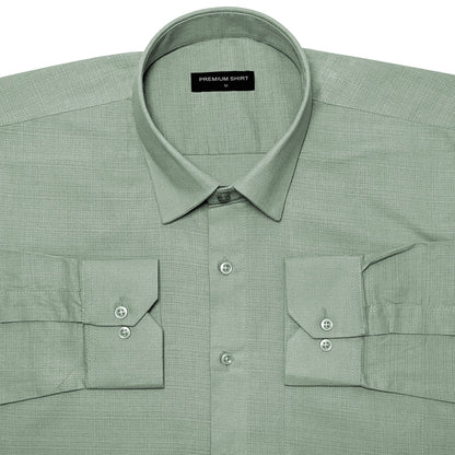 Sage Textured Linen Shirt For Men