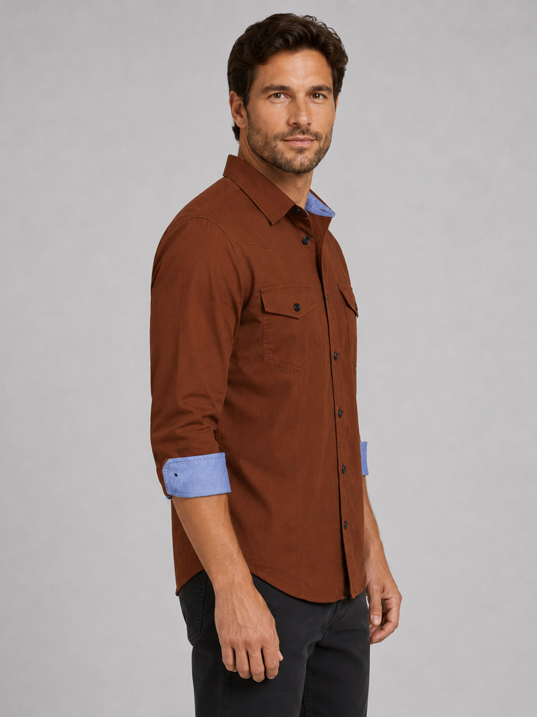 Pack Of 2 Cargo Style Beige & Brown Shirt