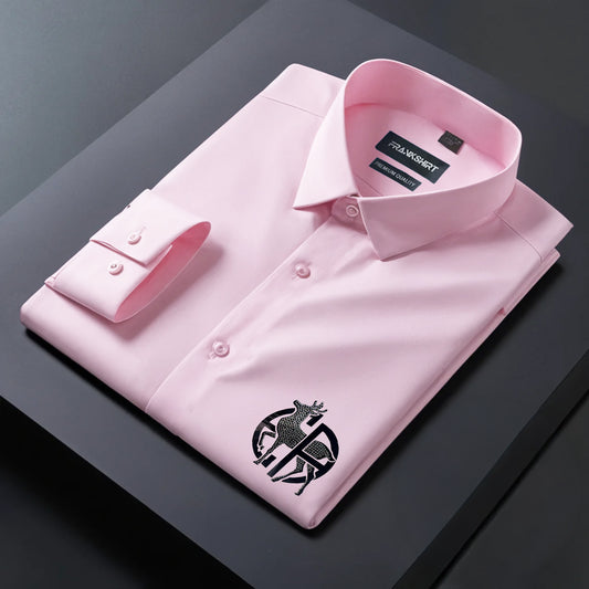 Dear Designer Premium Cotton Without Pocket Solid Shirt for Man (Pink)
