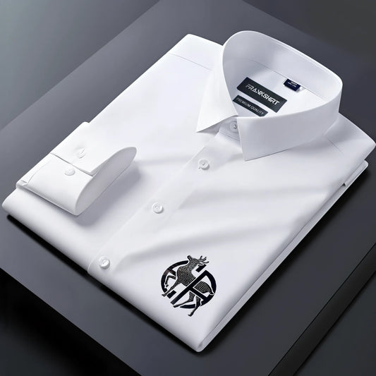 Dear Designer Premium Cotton Without Pocket Solid Shirt for Man (White)