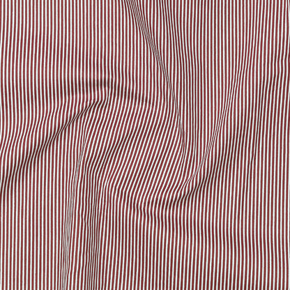 Maroon Cotton Blend Stripes Shirt for Men