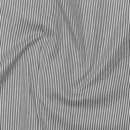 Black Cotton Blend Stripes Shirt for Men
