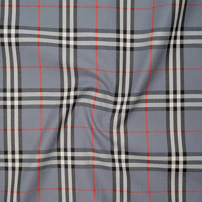 Denim Tartan Check Cotton Shirt For Men