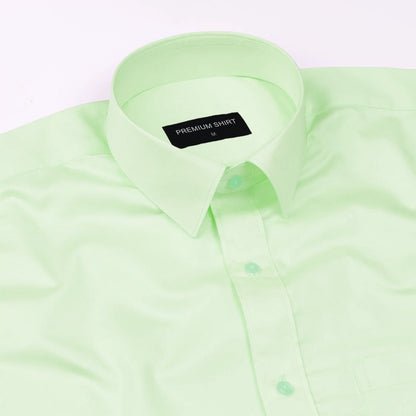 Mint Green Cotton Shirt for Men