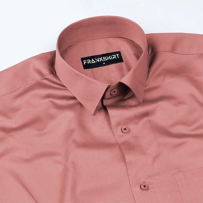 300GSM Peach Premium Satin Shirt for Men