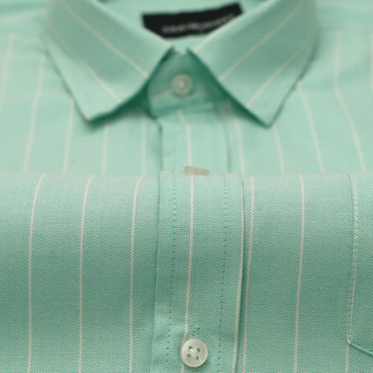 Icy Mint Pinstripe Oxford Shirt