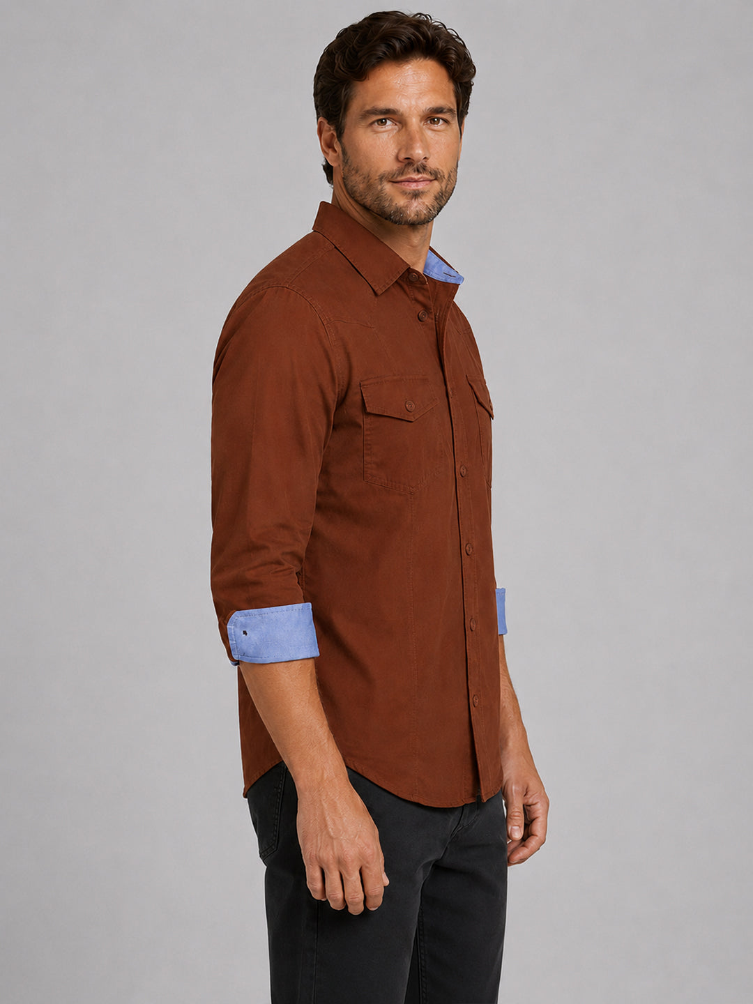 Cargo Style Brown Shirt