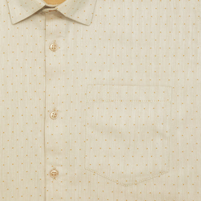 Sun Biege Party Wear Shirt for Men