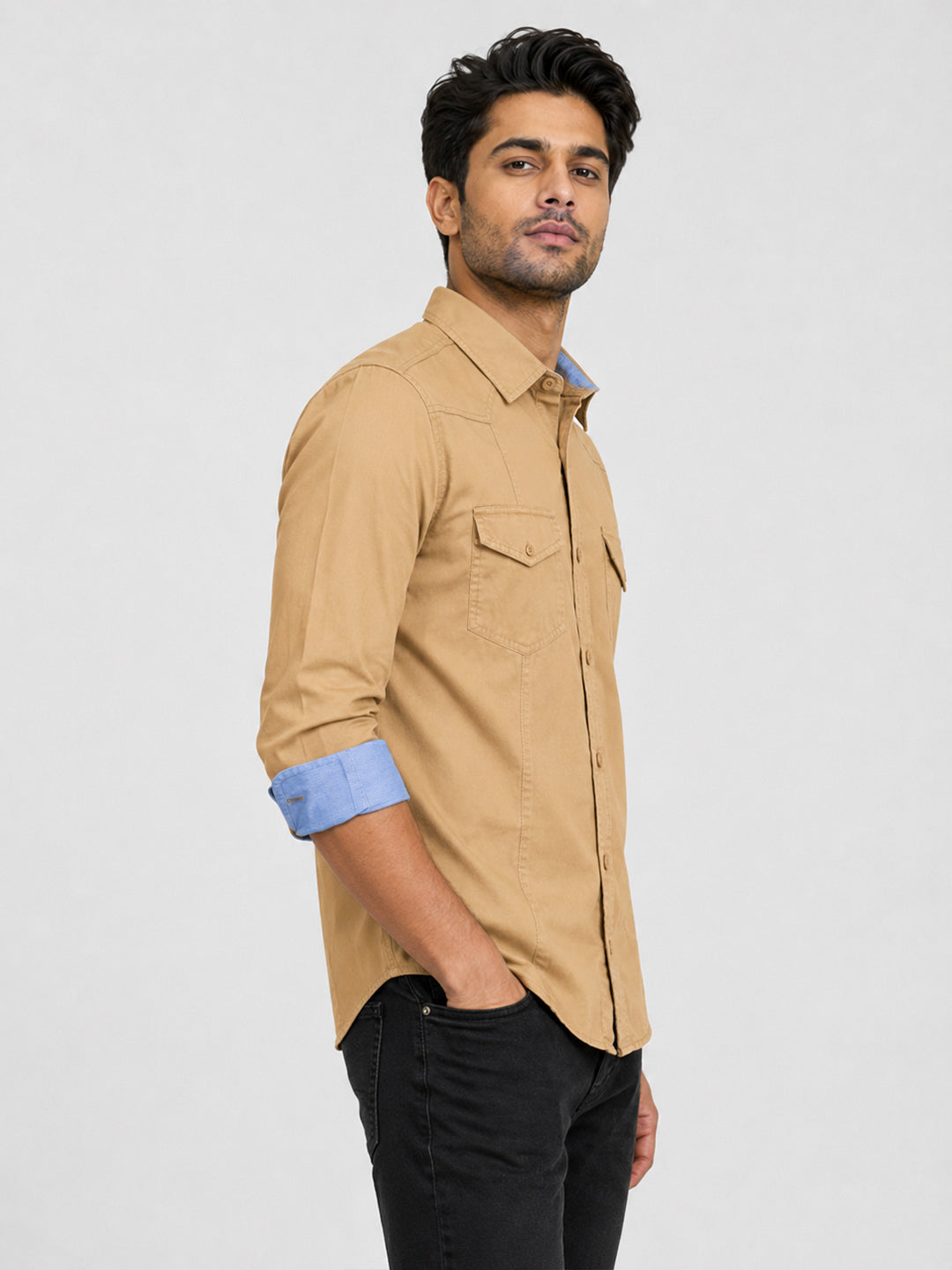 Cargo Style Cream Shirt