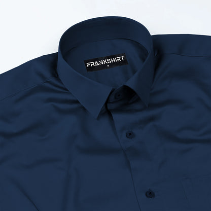 300GSM Royal Blue Premium Satin Shirt for Men