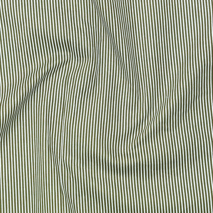 Olive Cotton Blend Stripes Shirt for Men