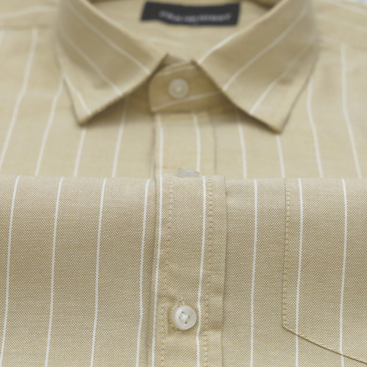 Desert Beige Pinstripe Oxford Shirt