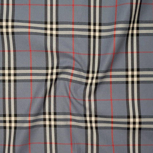 Denim Tartan Check Cotton Shirt For Men