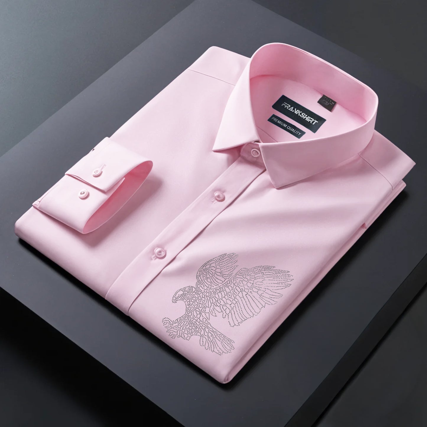 Eagle Designer Premium Cotton Without Pocket Solid Shirt for Man (Pink)