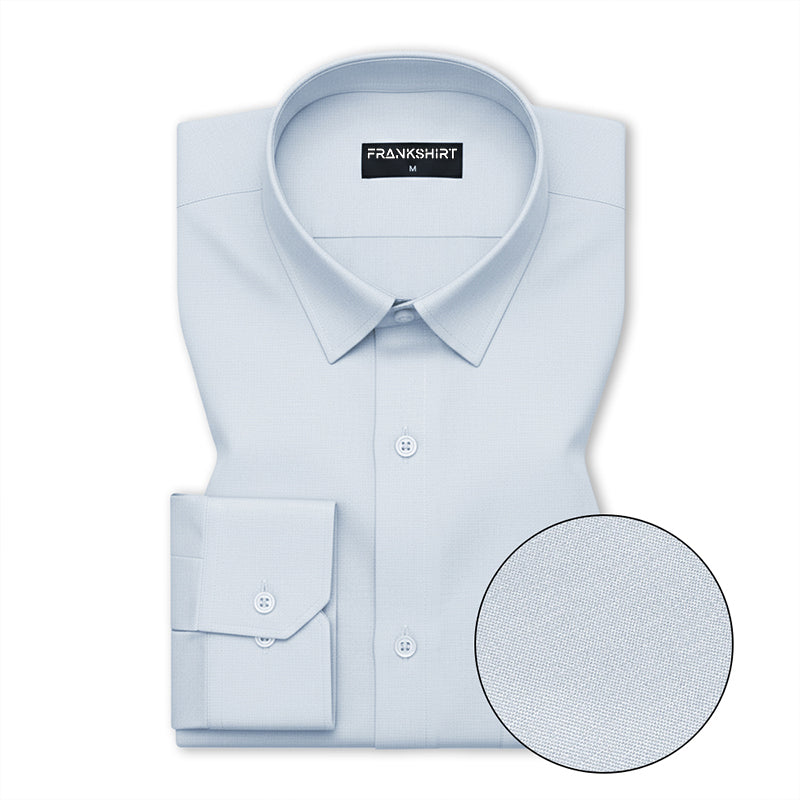 Ice Blue Oxford Cotton Shirt For Men